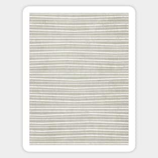 Horizontal Lines White on Beige Sticker